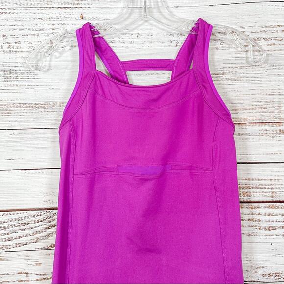 Athleta Hot Pink Double Tank Tank Top with Built In Bra, EUC, Size XS - Picture 3 of 13